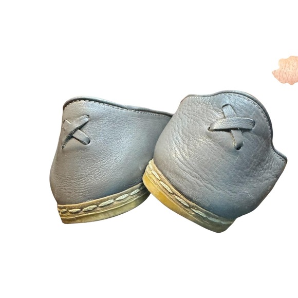 Charix Shoes Womens Size 40 Gray Leather Moroccan Babouche Slipper Loafers Flats - Picture 6 of 11